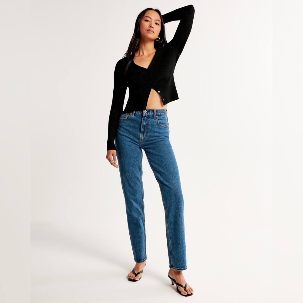 Abercrombie & Fitch curve love 90s straight ultra high rise jeans